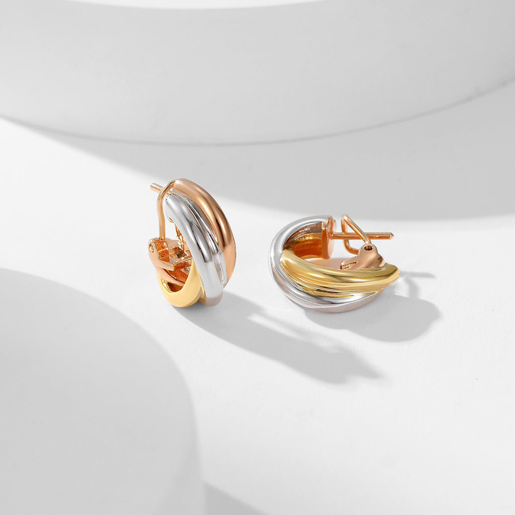 [ELAN LUXE]TRINITY ON DIAMOND CLASSIC EARRINGS