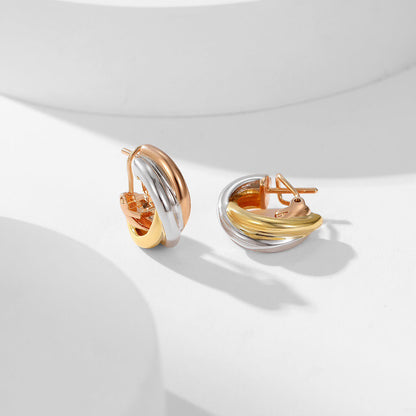 [ELAN LUXE]TRINITY ON DIAMOND CLASSIC EARRINGS