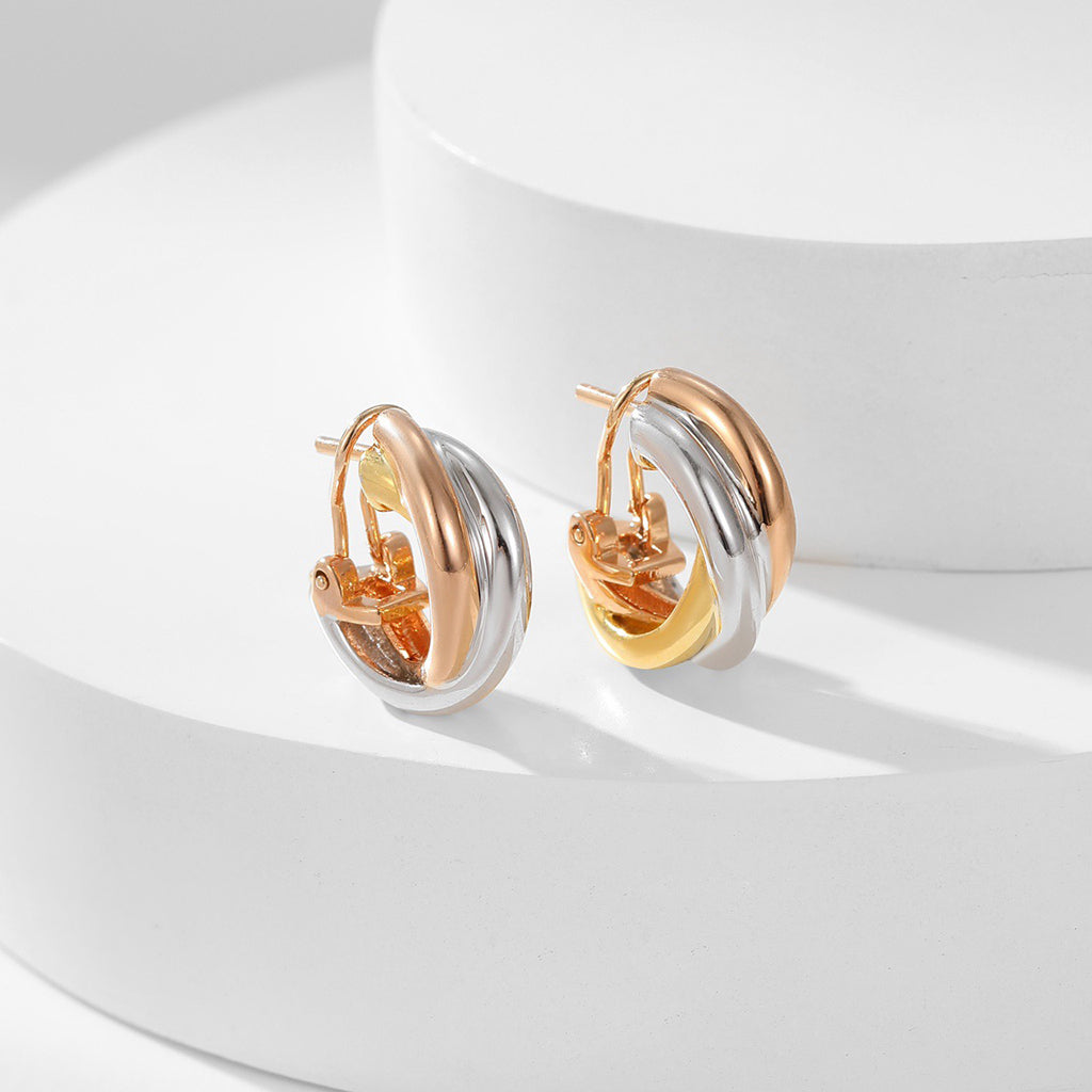 [ELAN LUXE]TRINITY ON DIAMOND CLASSIC EARRINGS