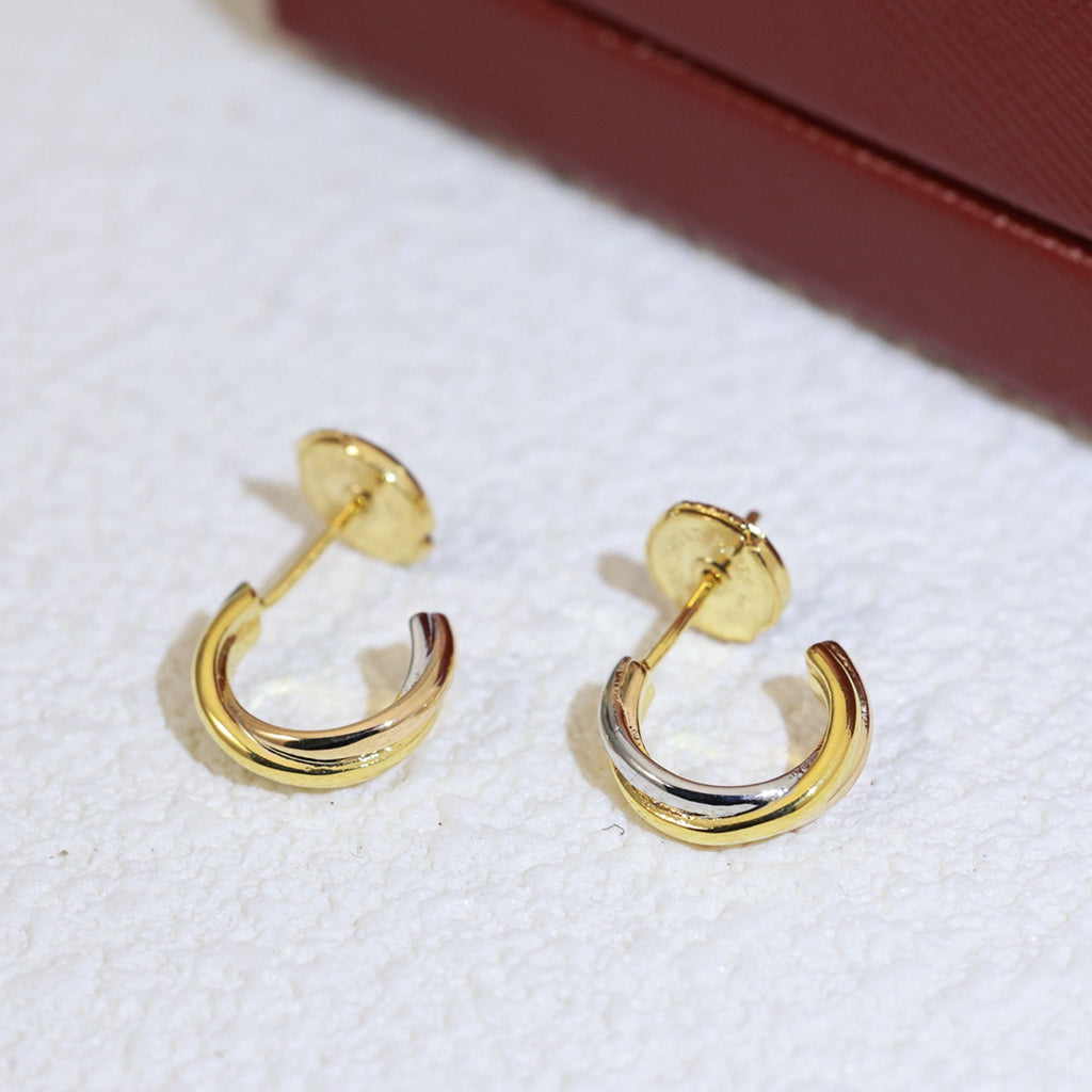 [ELAN LUXE]TRINITY ON DIAMOND MINI EARRINGS