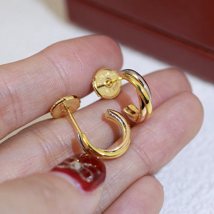 [ELAN LUXE]TRINITY ON DIAMOND MINI EARRINGS