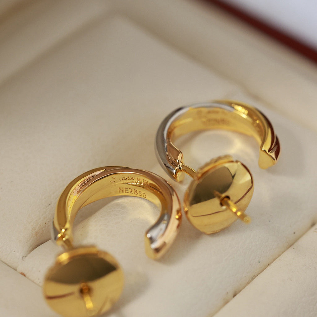[ELAN LUXE]TRINITY ON DIAMOND MINI EARRINGS