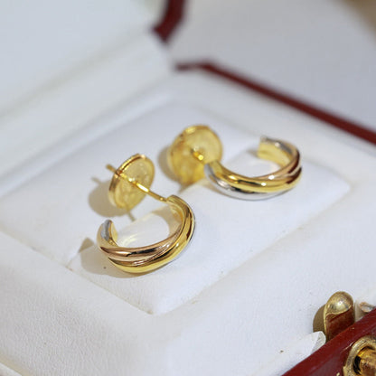 [ELAN LUXE]TRINITY ON DIAMOND MINI EARRINGS