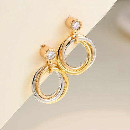 [ELAN LUXE]TRINITY ON DIAMOND  EARRINGS
