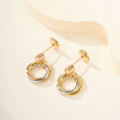 [ELAN LUXE]TRINITY ON DIAMOND  EARRINGS
