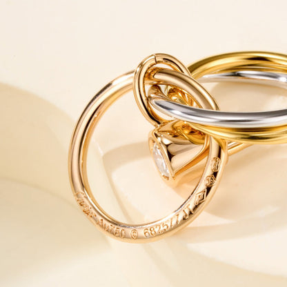 [ELAN LUXE]TRINITY ON DIAMOND  EARRINGS