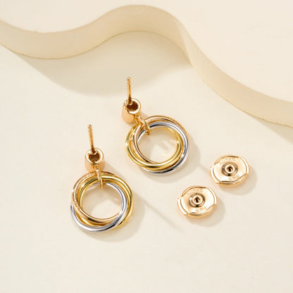 [ELAN LUXE]TRINITY ON DIAMOND  EARRINGS