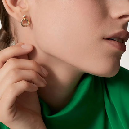 [ELAN LUXE]TRINITY ON DIAMOND  EARRINGS