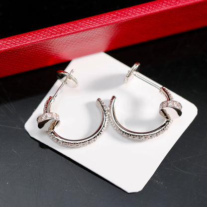 [ELAN LUXE]JUSTE FULL DIAMOND SMALL EARRINGS