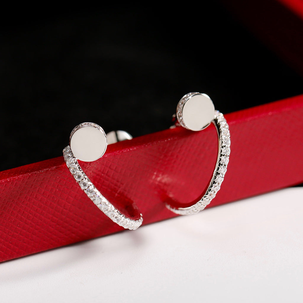 [ELAN LUXE]JUSTE FULL DIAMOND SMALL EARRINGS
