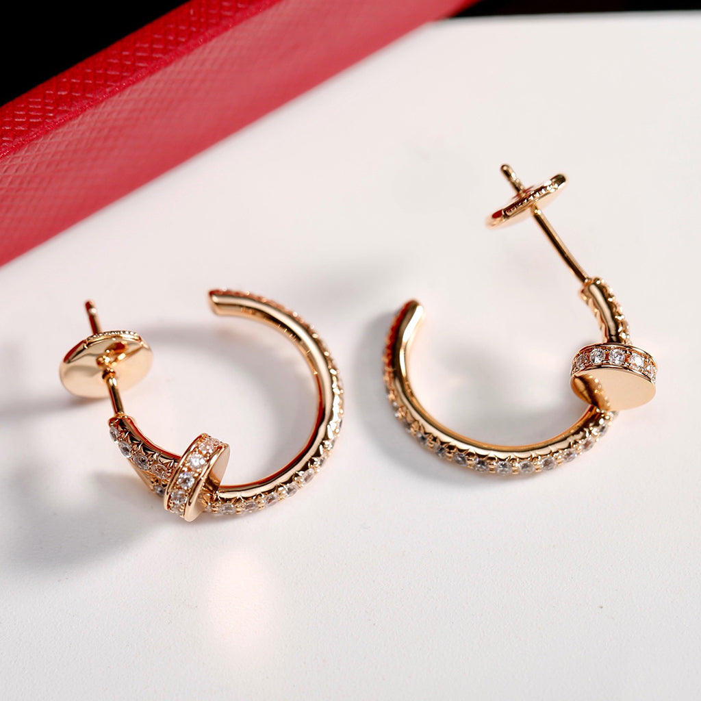 [ELAN LUXE]JUSTE FULL DIAMOND SMALL EARRINGS