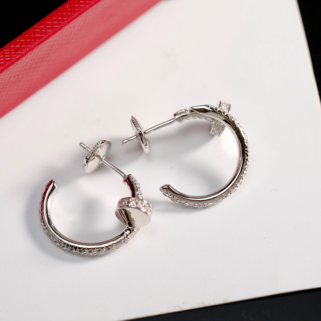[ELAN LUXE]JUSTE FULL DIAMOND SMALL EARRINGS
