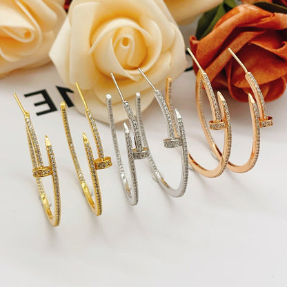 [ELAN LUXE]JUSTE FULL DIAMOND LARGE EARRINGS