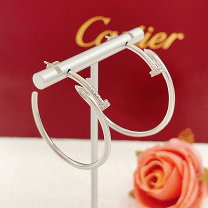 [ELAN LUXE]JUSTE HALF DIAMOND LARGE EARRINGS