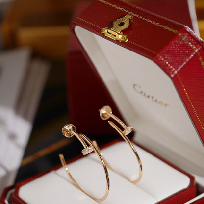 [ELAN LUXE]JUSTE HALF DIAMOND LARGE EARRINGS