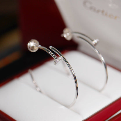 [ELAN LUXE]JUSTE HALF DIAMOND LARGE EARRINGS