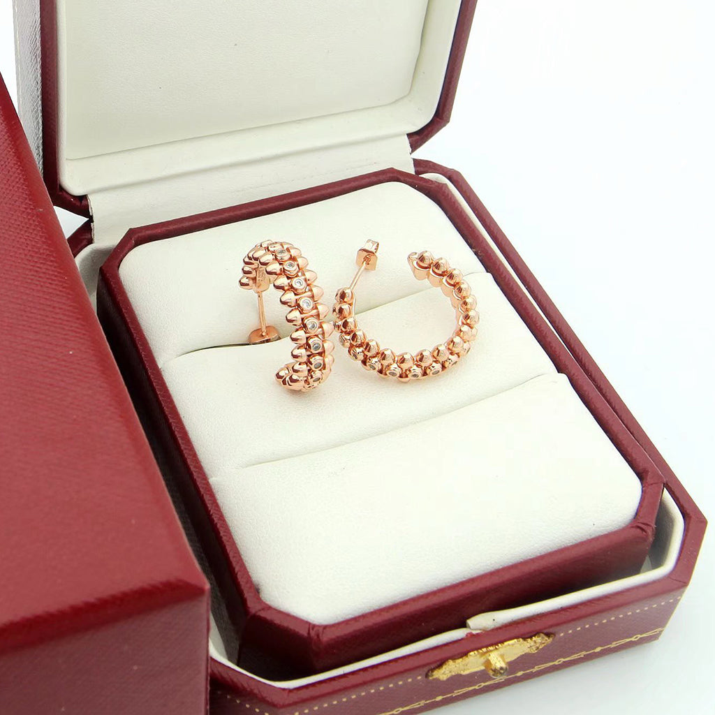 [ELAN LUXE]CLASH FULL DIAMOND MEDIUM EARRINGS