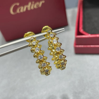 [ELAN LUXE]CLASH FULL DIAMOND MEDIUM EARRINGS