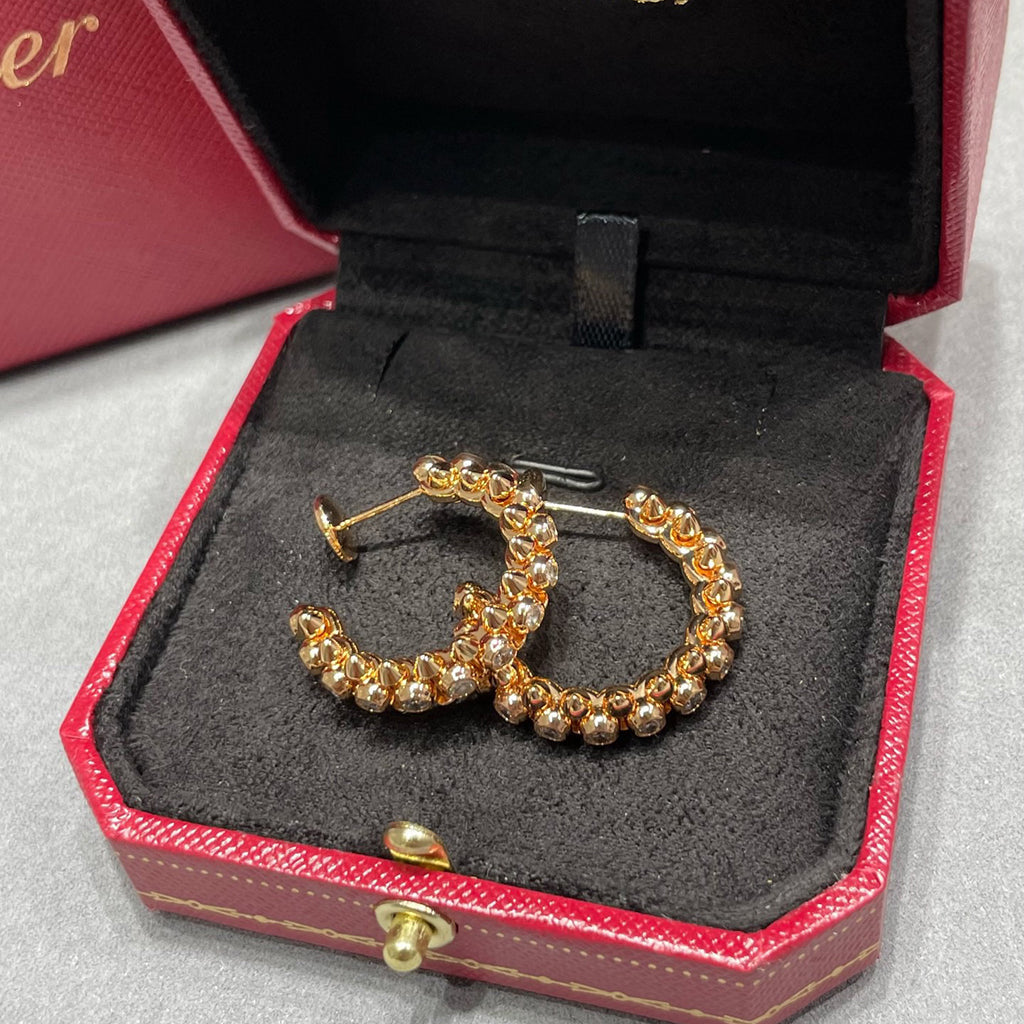 [ELAN LUXE]CLASH FULL DIAMOND MEDIUM EARRINGS