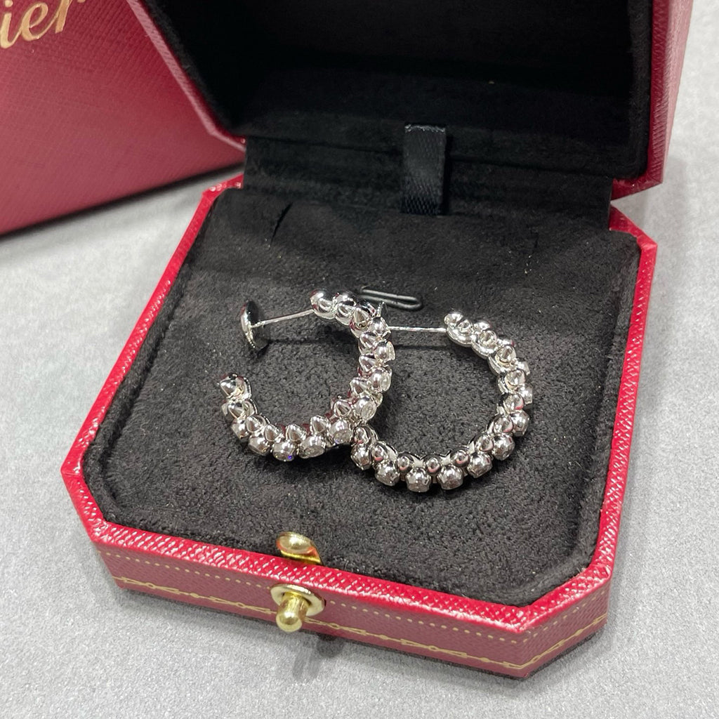 [ELAN LUXE]CLASH FULL DIAMOND MEDIUM EARRINGS