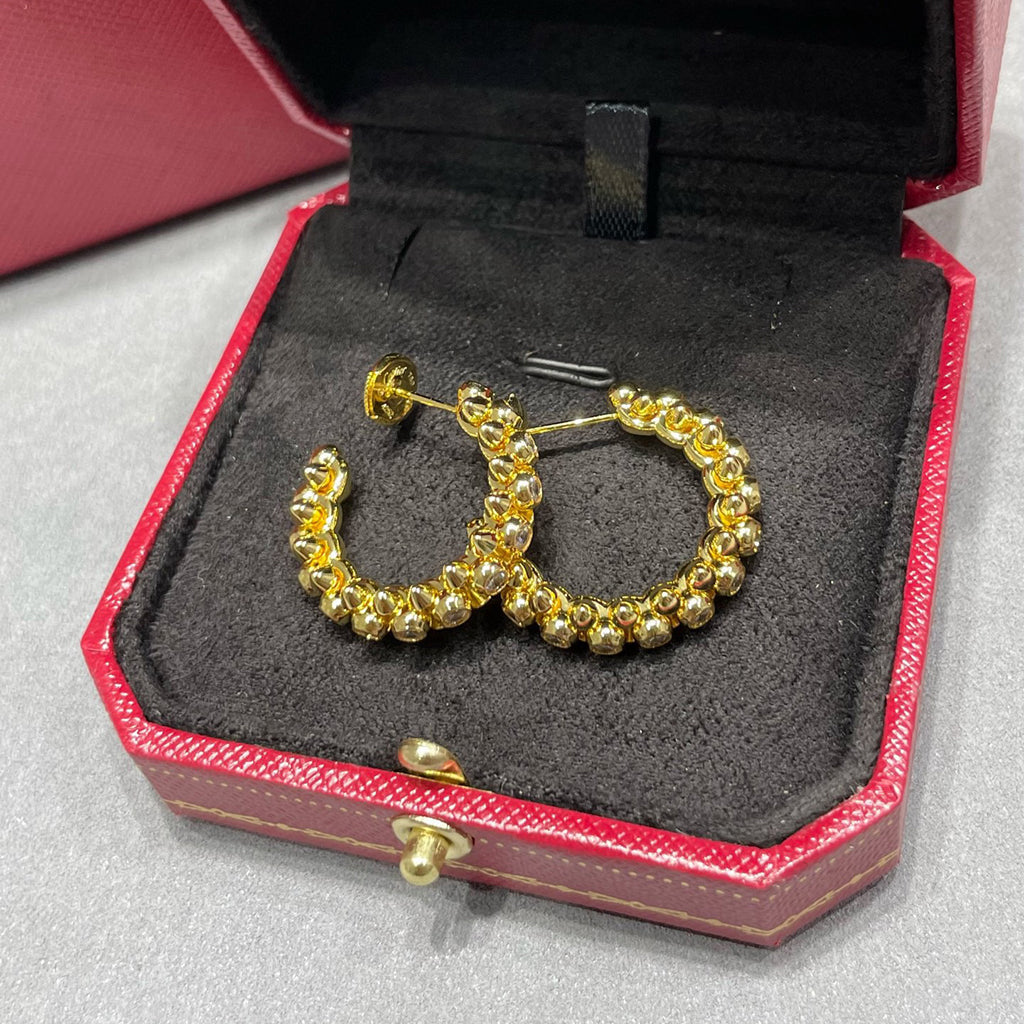 [ELAN LUXE]CLASH FULL DIAMOND MEDIUM EARRINGS