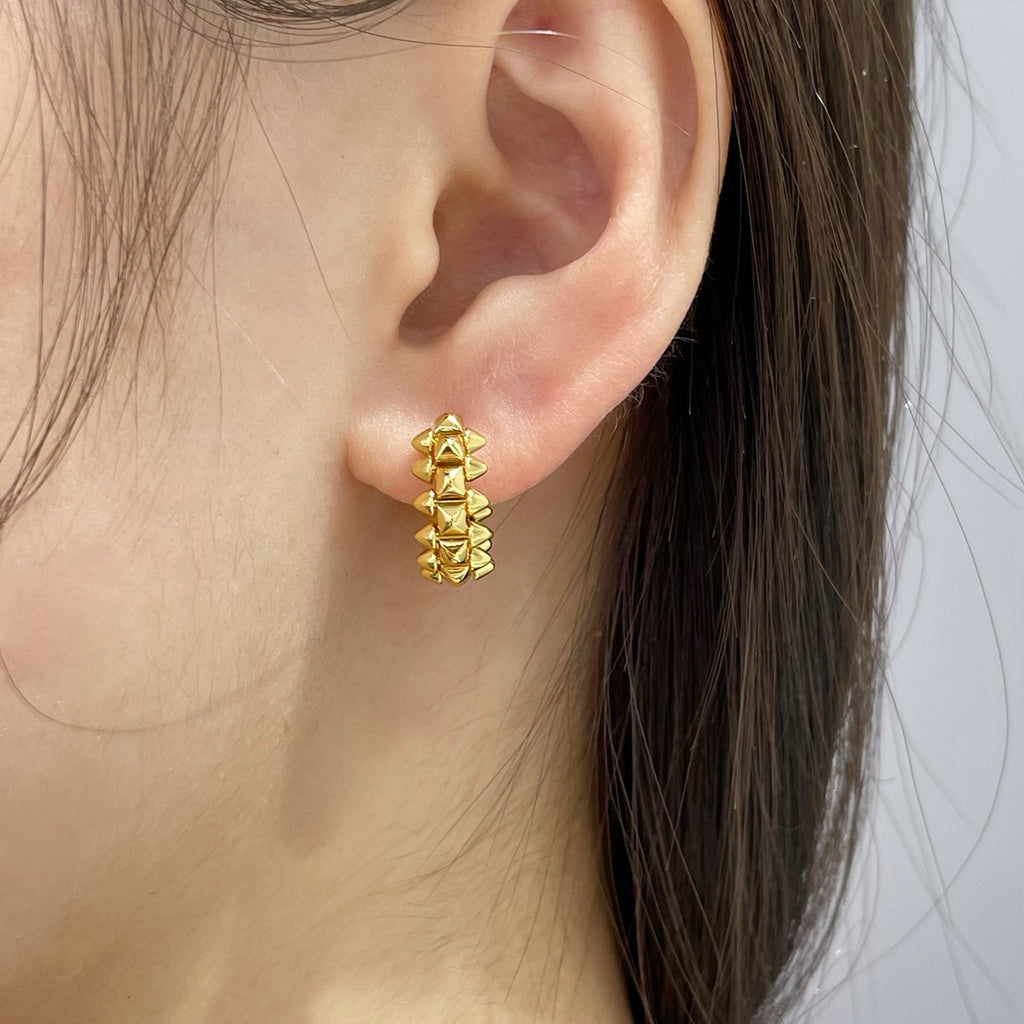 [ELAN LUXE]CLASH MINI HOOP EARRINGS