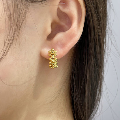 [ELAN LUXE]CLASH MINI HOOP EARRINGS