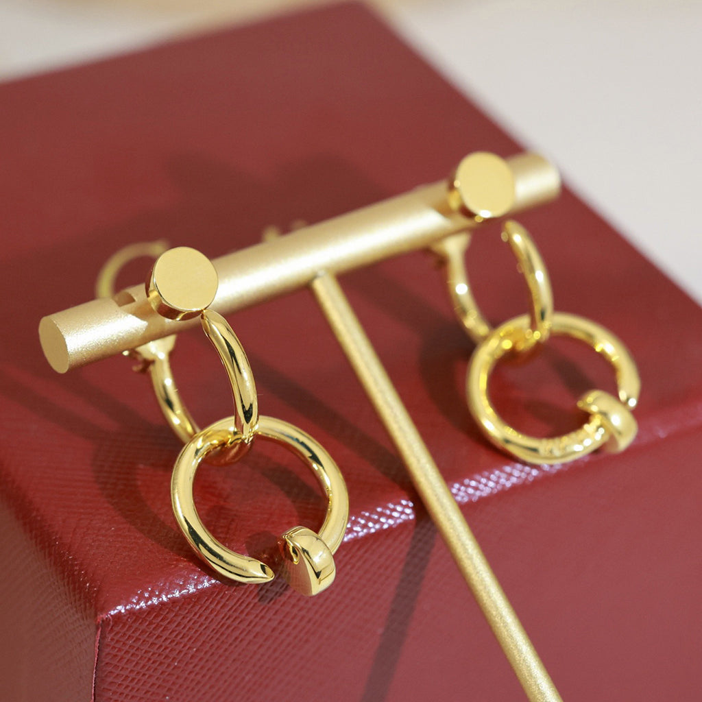 [ELAN LUXE]JUSTE NO DIAMOND DOUBLE EARRINGS