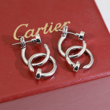 [ELAN LUXE]JUSTE NO DIAMOND DOUBLE EARRINGS