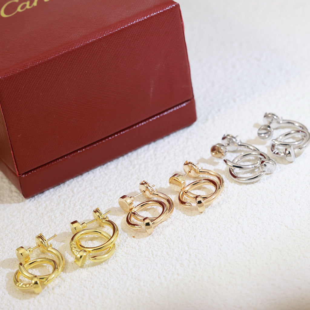 [ELAN LUXE]JUSTE NO DIAMOND DOUBLE EARRINGS