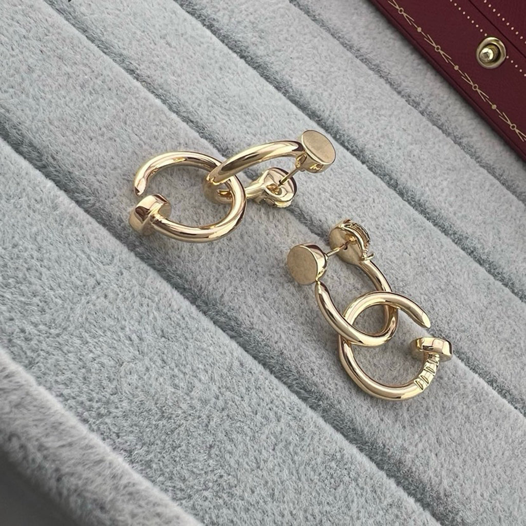 [ELAN LUXE]JUSTE NO DIAMOND DOUBLE EARRINGS