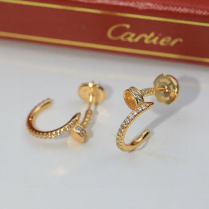 [ELAN LUXE]JUSTE FULL DIAMOND DOUBLE EARRINGS