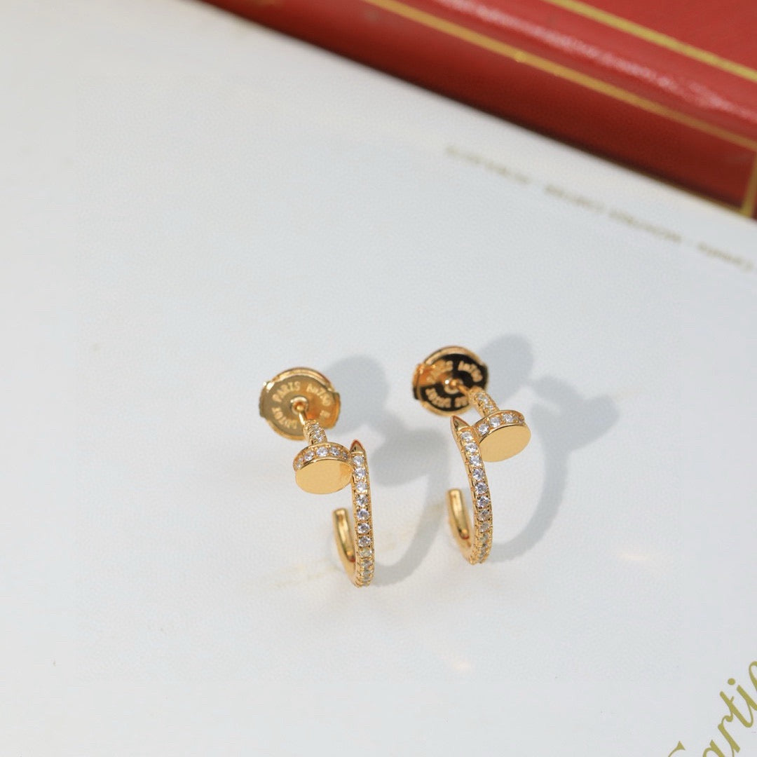 [ELAN LUXE]JUSTE FULL DIAMOND DOUBLE EARRINGS