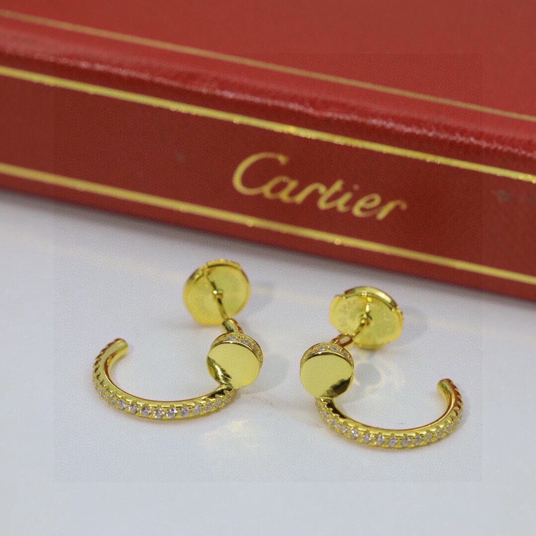 [ELAN LUXE]JUSTE FULL DIAMOND DOUBLE EARRINGS