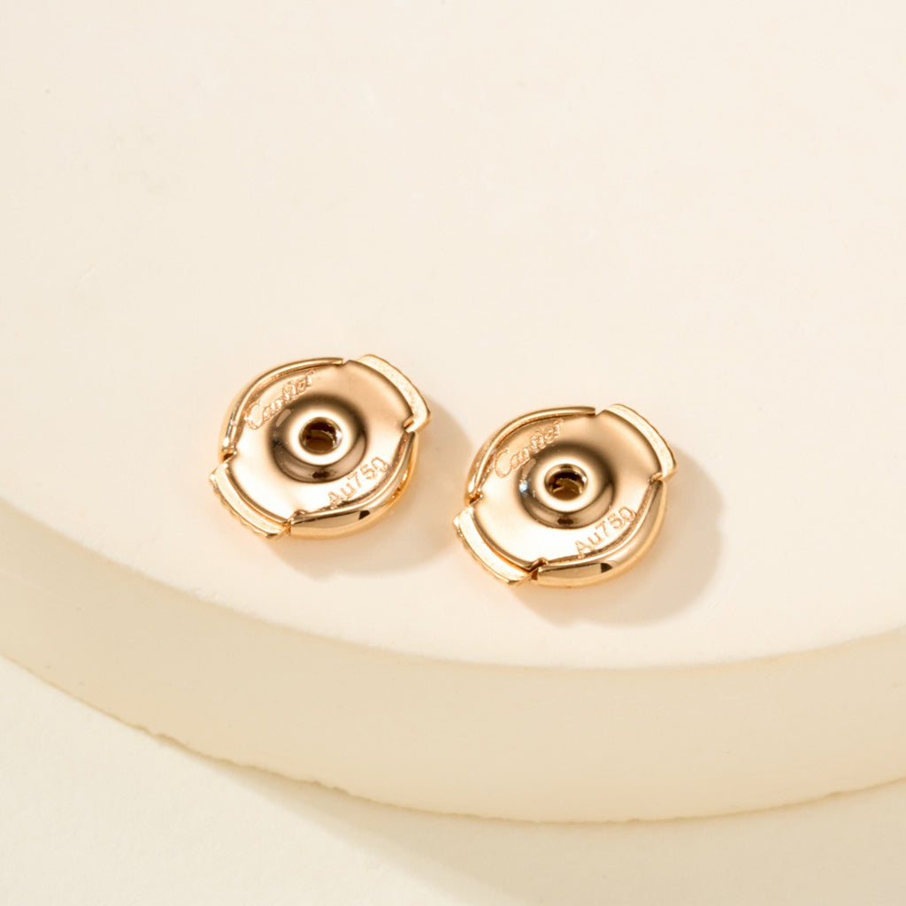[ELAN LUXE]JUSTE HALF DIAMOND DOUBLE EARRINGS