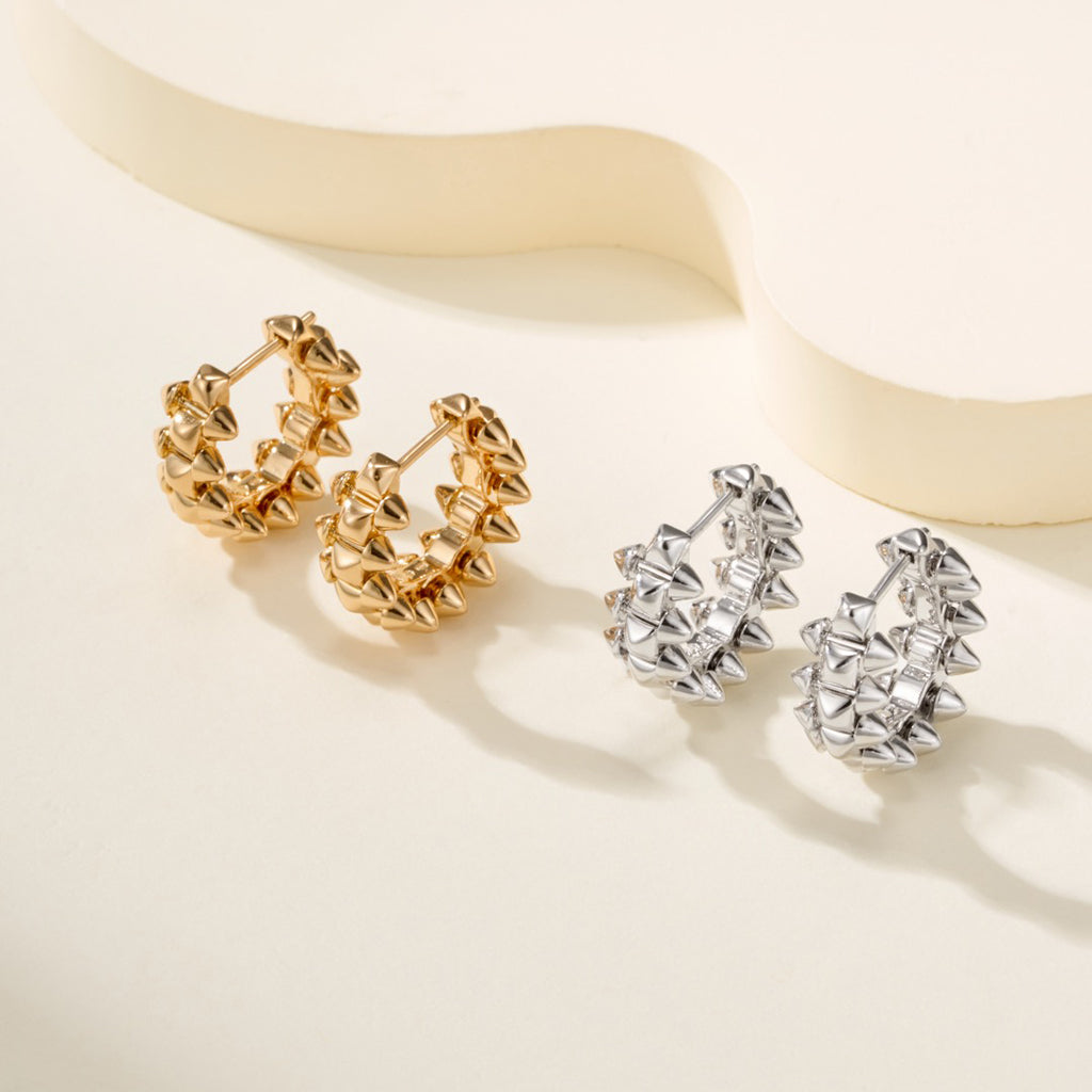 [ELAN LUXE]CLASH MINI HOOP EARRINGS