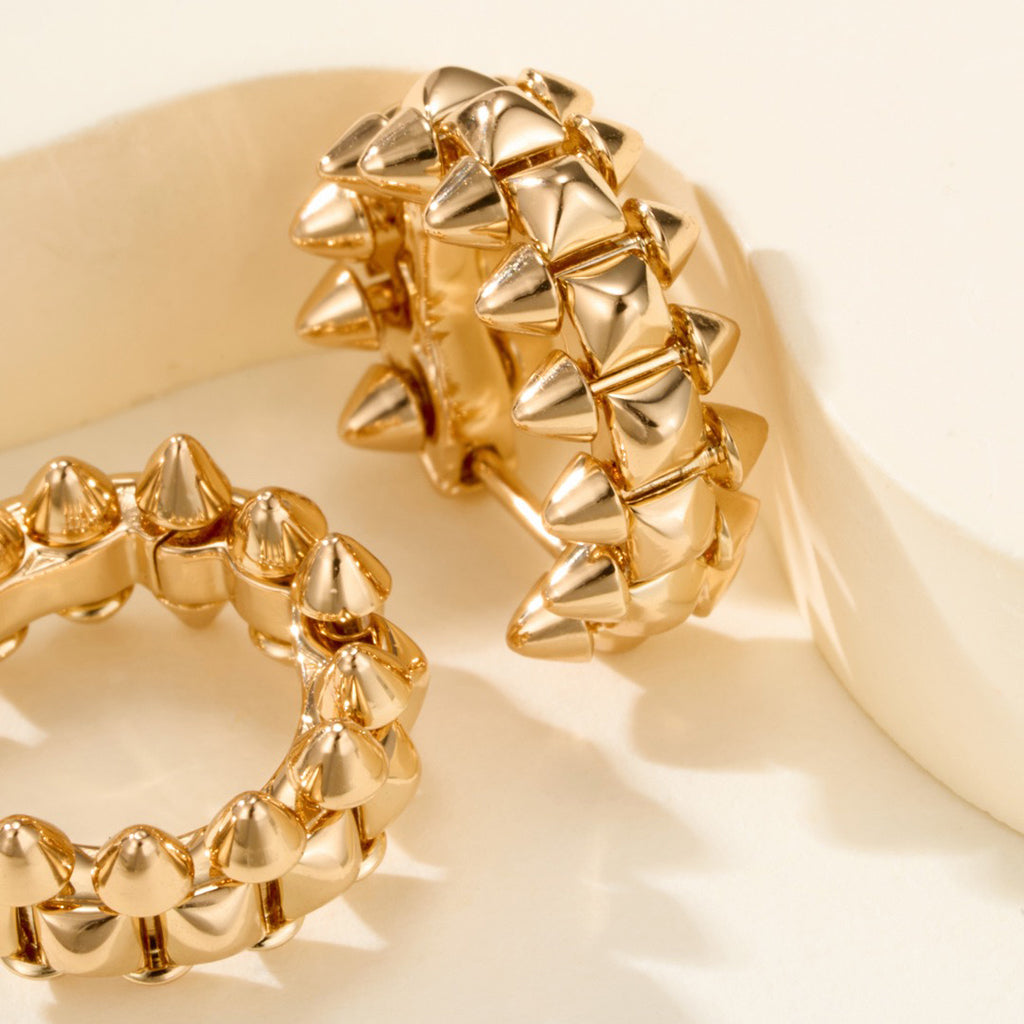 [ELAN LUXE]CLASH MINI HOOP EARRINGS