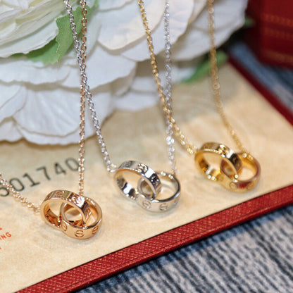 [ELAN LUXE]LOVE DOUBLE RING NECKLACE