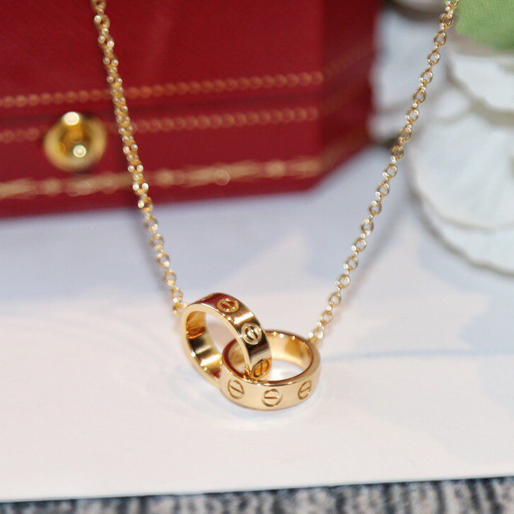 [ELAN LUXE]LOVE DOUBLE RING NECKLACE