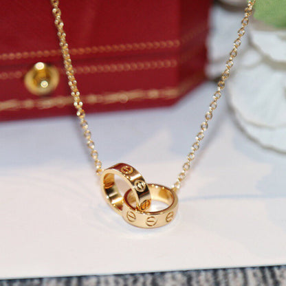 [ELAN LUXE]LOVE DOUBLE RING NECKLACE