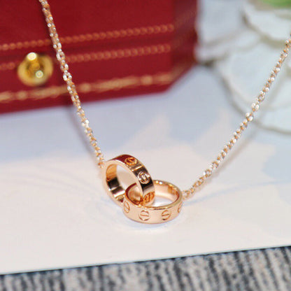 [ELAN LUXE]LOVE DOUBLE RING NECKLACE
