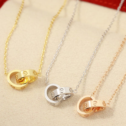 [ELAN LUXE]LOVE DOUBLE RING NECKLACE
