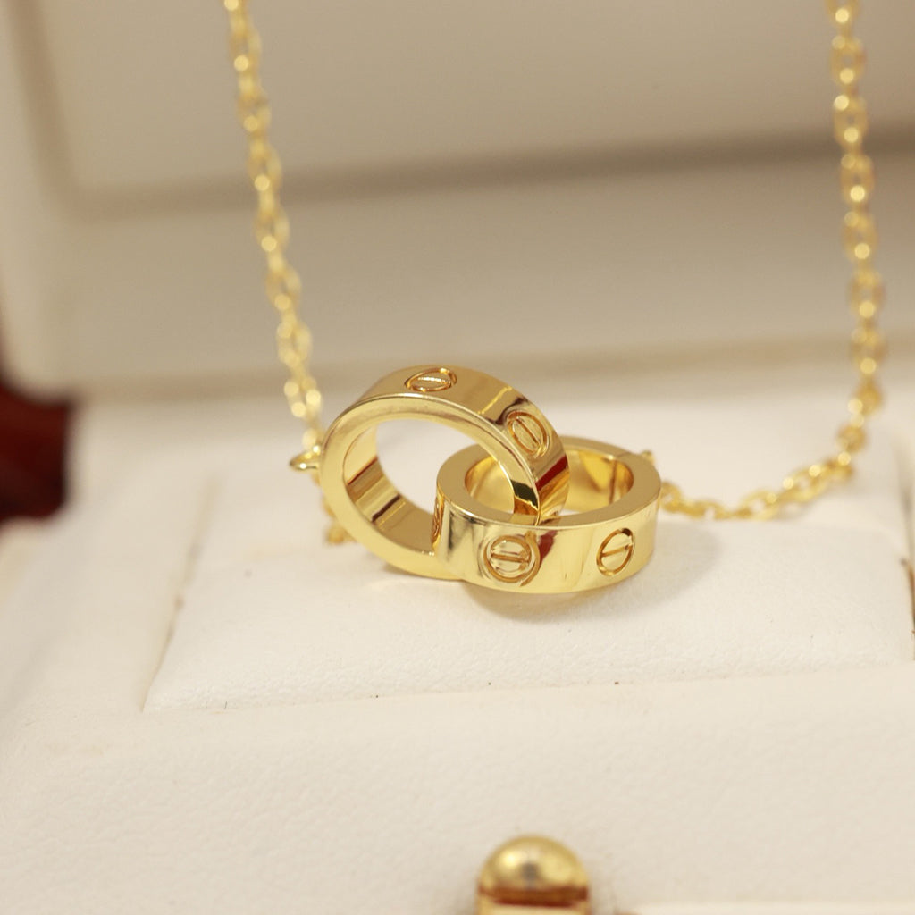 [ELAN LUXE]LOVE DOUBLE RING NECKLACE
