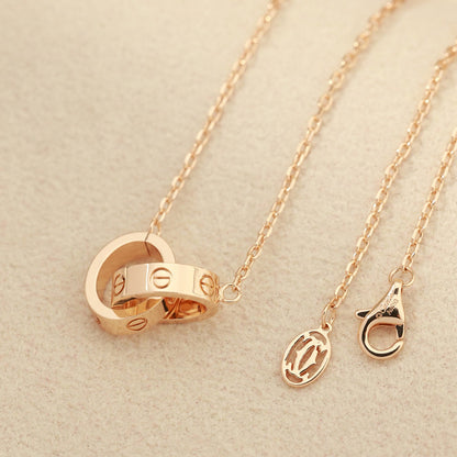 [ELAN LUXE]LOVE DOUBLE RING NECKLACE