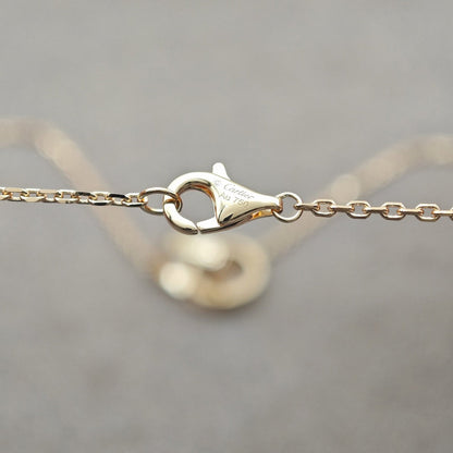 [ELAN LUXE]LOVE DOUBLE RING HALF DIAMOND NECKLACE