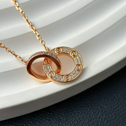 [ELAN LUXE]LOVE  FULL DIAMOND PENDANT NECKLACE