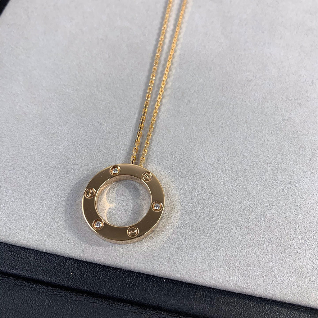 [ELAN LUXE]LOVE NECKLACE 16MM 3 DIAMONDS