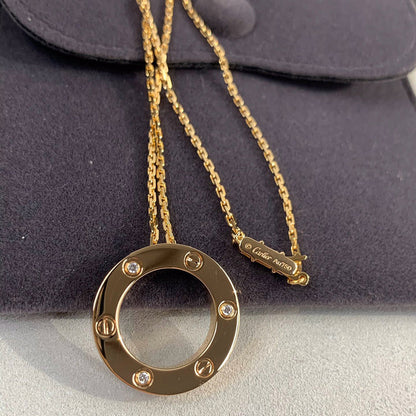 [ELAN LUXE]LOVE NECKLACE 16MM 3 DIAMONDS