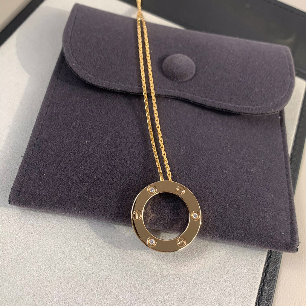 [ELAN LUXE]LOVE NECKLACE 16MM 3 DIAMONDS