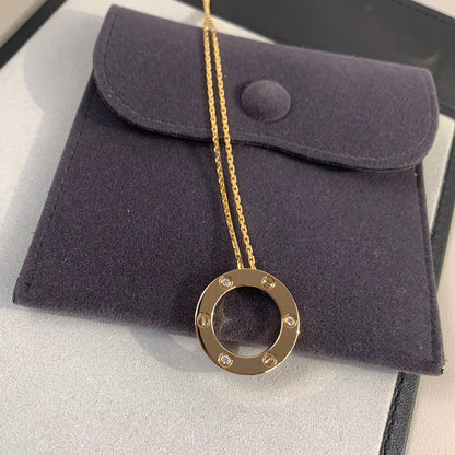[ELAN LUXE]LOVE NECKLACE 16MM 3 DIAMONDS